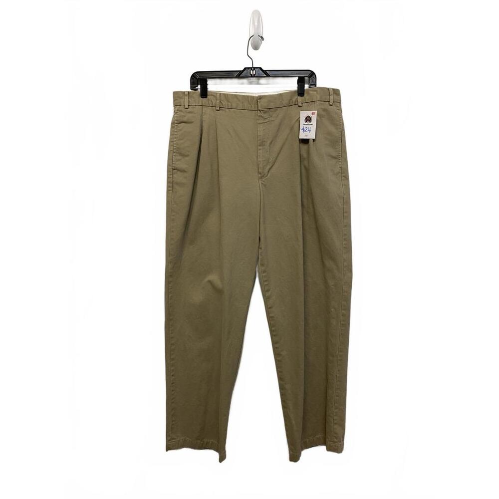 LL Bean Mens Khaki Dress Pants Buttoned Back Pockets Size 38 Gorp Preppy Dad